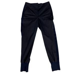 3.1 Phillip Lim Womens Mid-Rise Split Hem Jogger Pants Black Navy Size 2
